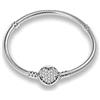 QOAUPO Braccialetto a maglia a serpente con chiusura a sfera, in argento Sterling 925, con base in metallo, compatibile con ciondoli e ciondoli, 6,7in/17 cm, Argento sterling