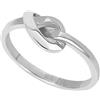 Breil, Collezione B&ME, Anello Donna, Anello in Acciaio Lucido, con Design Minimal, Ricercato e Simbolico a Forma di Nodo, Ideale per un Regalo Speciale, Misura 18, Silver