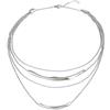 Breil, Collezione B Witch, Collana Donna, Catena Multigiro in Acciaio Lucido con Due Elementi Centrali, Chiusura a Moschettone, Lunghezza Regolabile 39-45 cm, Idea Regalo Donna