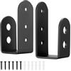 Cerioll 2 Pz Staffe per Barricata Portas, Staffe Blocco Porta Blindata, Supporto Serrature di Sicurezza in Acciaio U, Adatto a Tavole 2x4, per Rinforzo Porte, Garage, Magazzino e Granaio