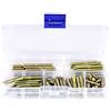 Fafeicy 110pcs M4 Vite tassello Connettore per mobili in legno Vite a doppia estremità Vite autofilettante con filettatura in zinco