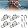 KARELLS Piastre per Occhielli in Acciaio Inox, Placca Occhiello Eye Piastra, 4 Pezzi Gancio per Soffitto, Piastre ad Occhiello in Acciaio Inox, Per Sedie Sospese, Tende Da Sole E Molto Altro Ancora