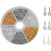 KARELLS Occhielli a Vite Mini, 750 Pezzi per Legno, Piccoli Viti a Occhiello per Resina Gioielli Fai Da Te Perlina Plastica, 5×10mm