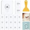 20 ganci adesivi per quadri, trasparenti, impermeabili, senza chiodi, resistenti, con raschietto, per immagini, cornici e decorazioni da parete, max 5 kg