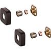 KEDWILL® Kit di fissaggio rapido per valvola a barra, staffe con copertura quadrata in SS nero opaco, bocchette da 3/4 di pollice Connessioni BSP 15 mm Montaggio a parete per miscelatore termostatico