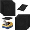 Dadabig 20 filtri di ricambio per lettiera per gatti, filtri al carbone per lettiera con cappuccio per gatti lettiera per WC lettiera filtri di ricambio per filtri odori 10,5 x 11,5 x 0,5 cm