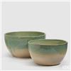Enzo De Gasperi EDG Enzo De Gasperi Set 2 Vasi Glaze Rotondi H30 H24 cm Verde