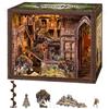 MiniCity Book Nook - Kit di costruzione 3D in miniatura,con Luci,Robin Hood
