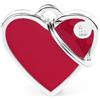 My Family Medaglietta Basic Handmade Cuore : Colore - Rosso, Taglia - S