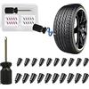 GradCap Kit di riparazione pneumatici da 20 pezzi, chiodi in gomma per pneumatici, viti self-service per foratura ruote auto con set di cacciaviti, per auto, moto, bici, camion, trattore, jeep, ATV
