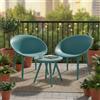 Kaemingk Set 2 Poltrone e Tavolino in Plastica Colore Blu mod. Marbella