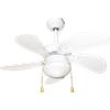 Zephir Ventilatore a Soffitto 5 Pale Dimensione 76 cm Colore Bianco