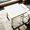 Scaramuzza Modo Tavolino in Alluminio Polinesia Colore Bianco cm 54x54