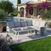 Scaramuzza Modo Salotto Angolare Alluminio Colore Bianco Texas cm 250x195