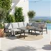 Scaramuzza Modo Salotto Angolare Alluminio Texas Colore Antracite cm 250x195