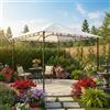 Generico Gazebo Rodi in Ferro 3x2 Metri Colore Telo Beige Pali Antracite