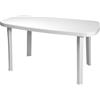Generico Tavolo in Resina Otello Colore Bianco cm 136x82 per Esterno