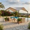 Bizzotto Yes Gazebo Dome in Acciaio 3,5x3,5 Metri Telo Grigio Pali Antracite
