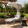 Bizzotto Yes Chaise Longue a Dondolo Baffin colore Avorio