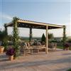 Bizzotto Pergola Ocean 3,6x6 Metri Colore Struttura Legno Naturale e Antracite