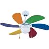 Zephir Ventilatore Multicolore Arcobaleno Ø90cm con Luce