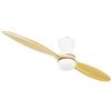 CFG Ventilatore da Soffitto 2 Pale in Legno 130cm con LED