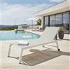 Bizzotto Yes Lettino Alto Hilde in Alluminio Colore Bianco con Ruote