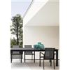 Bizzotto Set Tavolo Allungabile 200-300x110 cm + 6 Poltrone Alluminio Antracite Konnor