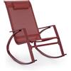 Bizzotto Yes Poltrona Dondolo con Poggiatesta Demid colore Rosso Pepper