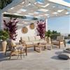 Bizzotto Salotto da Giardino Baltic in Alluminio Effetto Legno Naturale