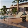Bizzotto Lettino da Giardino Skipper con Ruote in Alluminio colore Timber