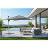 Bizzotto Ombrellone a Braccio Ines metri 3x3 Alluminio Anodizzato e Grigio