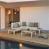 Bizzotto Yes Salotto Angolare Elias Alluminio Bianco cm.246x246 con Cuscini