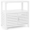 Bizzotto Mobile per Esterno 2 Ante e 2 Ripiani Atlantic Colore Bianco cm 90x55x h.90