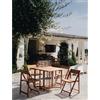 Bizzotto Yes Set Tavolo 90x90 cm e 4 Sedie in Legno modello Noemi Pieghevole Salvaspazio