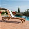 Bizzotto Yes Lettino in Legno di Acacia Per Esterno cm 195x66 modello Noemi
