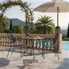 Bizzotto Yes Set Kelsie Tavolo 70x70 cm + 2 Poltrone Colore Antracite Antracite