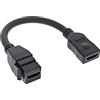 InLine® Cavo adattatore HDMI Keystone 4K/30Hz, HDMI A femmina/femmina, nero, 0,2 m