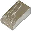 DIGITUS DN-MO-8-8-SRS - Connettore a crimpare Cat 5e - 100 Pezzi - Connettore di Rete RJ45 schermato - per Cavi di Rete Cat5e - 1GBase-T - 8P8C - AWG 27/7 a AWG 24/7