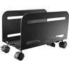 Value - Supporto per PC con rotelle, larghezza regolabile, 119-209 mm, colore: Nero