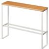 YAMAZAKI 5152 TOWER Portapantofole con piano in legno, bianco, Acciaio/Legno, minimalista, 50 x 12 x 41 cm