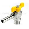 Tiemme Valvola a squadra tiemme a squadra per gas 1/2x13 con portagomma e leva 2220004