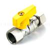 Tiemme Valvola diritta tiemme per gas 1/2f con girello e leva gialla 2220011