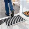 PANA Zerbino In Alluminio Per Esterni 39x60 Cm – Con Inserti In Feltro Grigio Scuro – Antiscivolo E Durevole