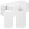 BENECREAT 60 Scatole Bianche con Chiusura a Ribalta, 5x5x12cm