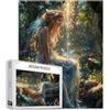 Tucocoo Puzzle da 1000 Pezzi per Adulti - Angeli Nella Foresta, Giardino Magico Scintillante, Fata, Sorriso Ragazza, Paesaggio Arte - Decorazione Murale Fai da Te