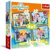 Trefl - Zootopia 2, Zootopia piena di avventure - 4 puzzle, da 35 a 70 pezzi - vari livelli di difficoltà, puzzle colorati con personaggi delle fiabe, divertimento per bambini dai 4 anni in su