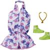 Barbie Fashions Complete Looks 1 of Doll Clothes Inspired by Popular Brand Roxy, Complete Look with Outfit & Accessories for Barbie Dolls, Gift for Kids 3 to 8 Years Old