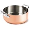 Agnelli Copper4 Casseruola Bassa Induzione Con 2 Maniglie