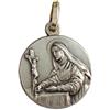 I G J Medaglia in Argento Massiccio 925 di Santa Rita da Cascia - La Santa dei Casi Impossibili